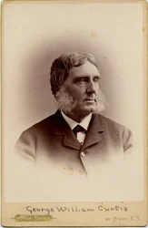 George William Curtis (1824-92), escritor americano; foto de Pach Brothers, Nueva York